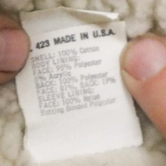 Vintage Levi's Sherpa Lined Denim Jean Trucker Jacket Coat Size 44R Made in USA - Picture 8 of 8